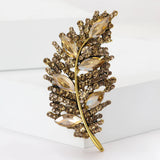 Feather Glass Brooches