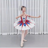 Children Adults Million Joker Pancake Ballet Tutu Kids Dance Competition Performance Costume With Hoop
