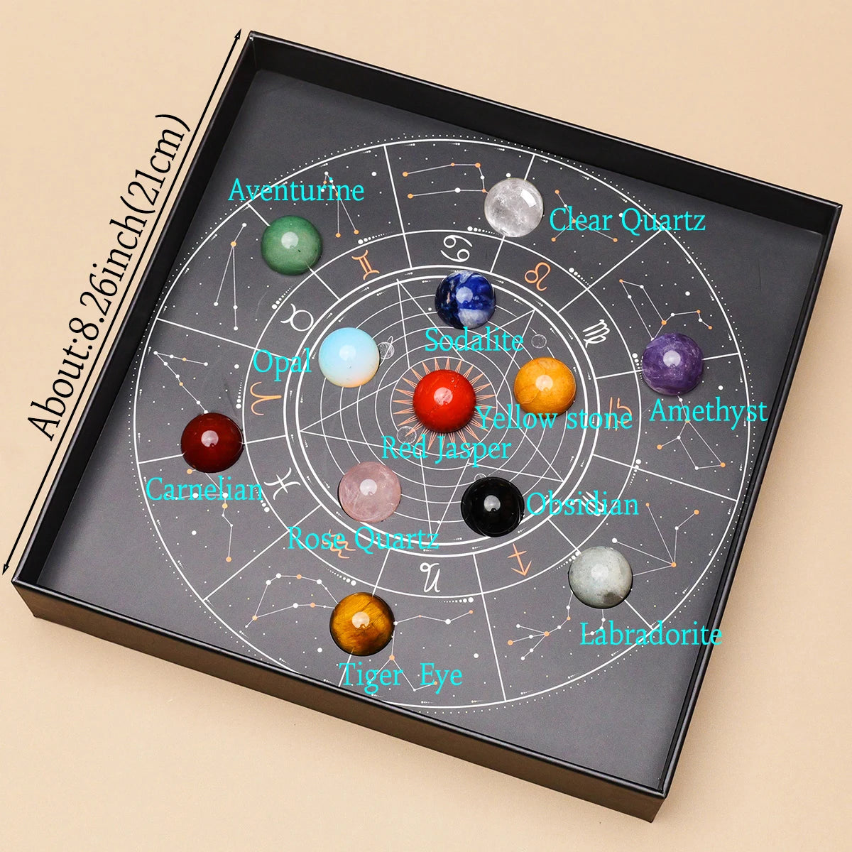 Natural Crystal Ball Constellation Healing Reiki Wicca Chakra Stones Sphere