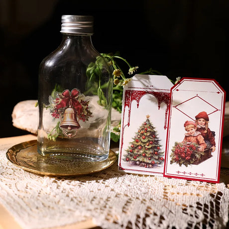 Vintage Christmas Snowman RUB ON Transfer Stickers Junk Journal Mushroom DIY Scrapbooking Craft