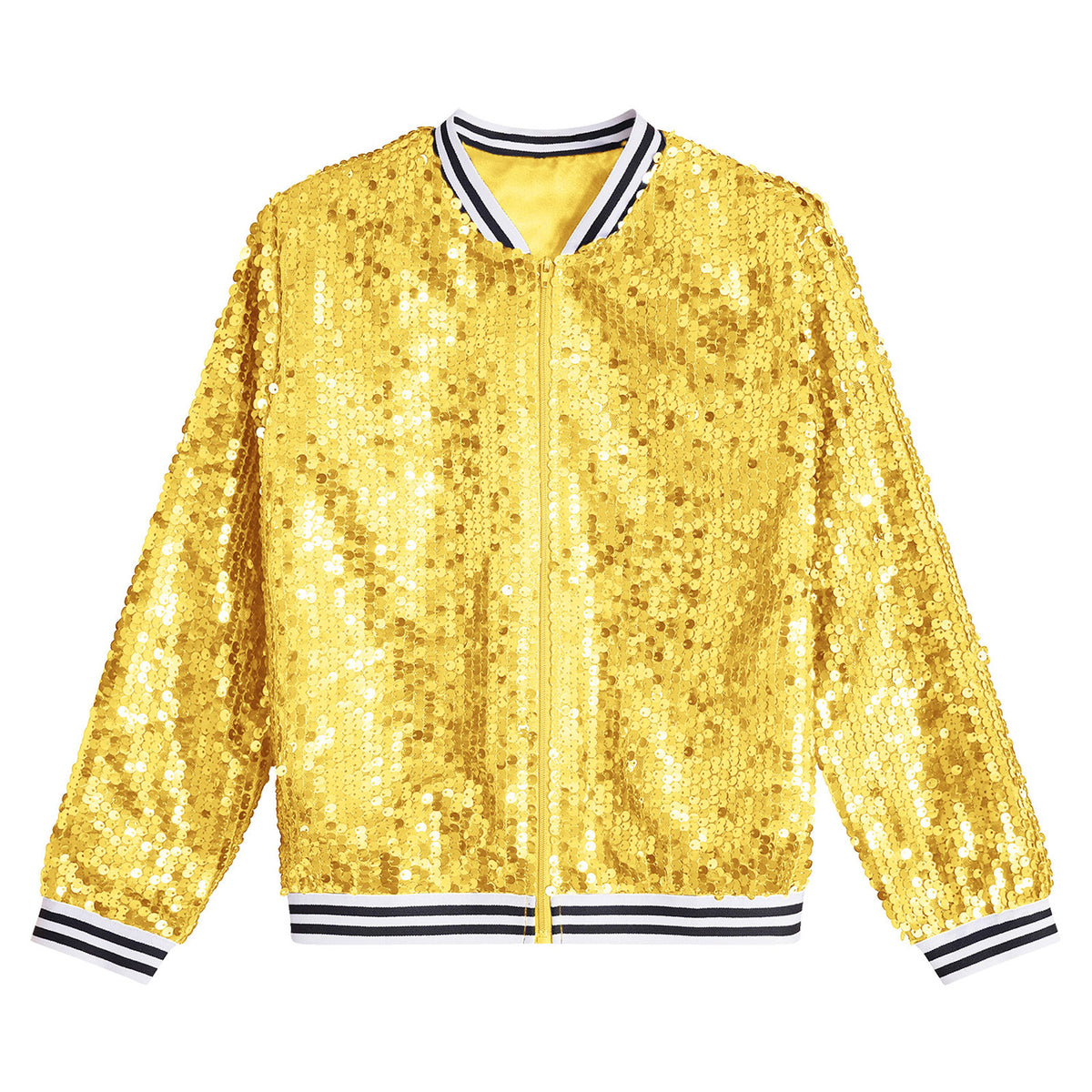 Kids Girls Sequinned Dance Bomber Jackets
