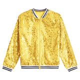 Kids Girls Sequinned Dance Bomber Jackets