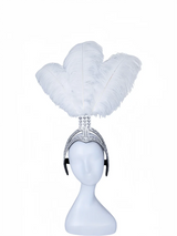 Rhinestone Feather Carnival Headpiece Stage Performances Mardi Gras Festival Wear