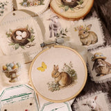 2 Sheet Easter RUB ON Transfer Stickers Cute Bunny Egg Flower Stickers DIY Scrapbooking Craft