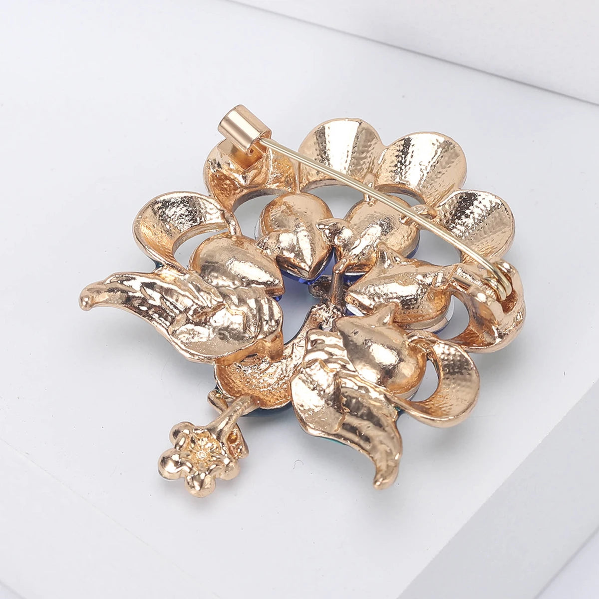 Enamel Peacock Brooches
