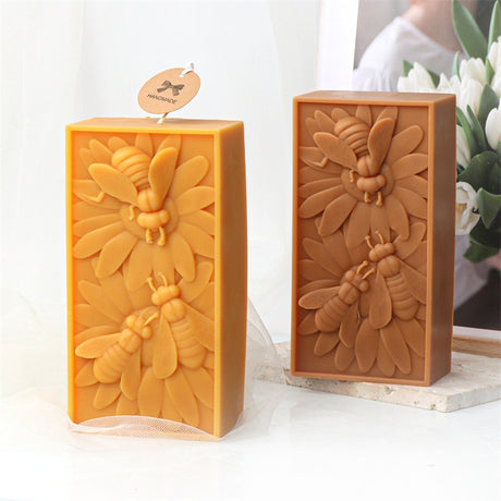 Bee Flower Silicone Mould DIY Soap Resin Baking Plaster Candle Making Moulds