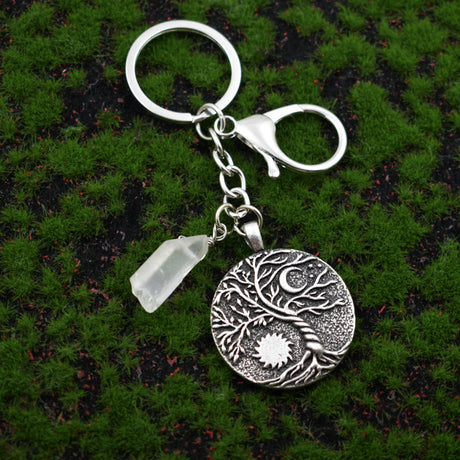 Tree of Life Sun Moon Keyring