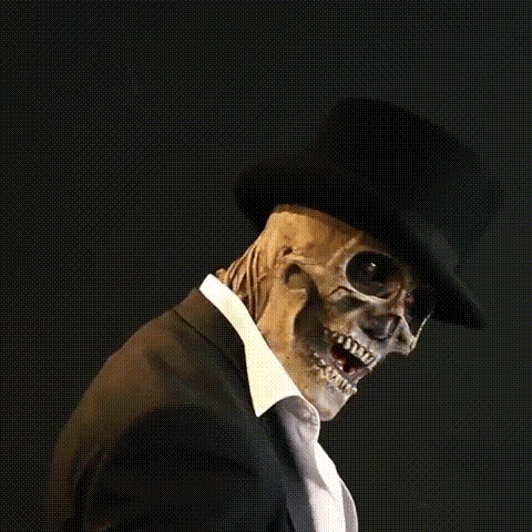 Skeleton Bio-Mask Halloween Horror Mask Cosplay Props Latex Full Skull Cap