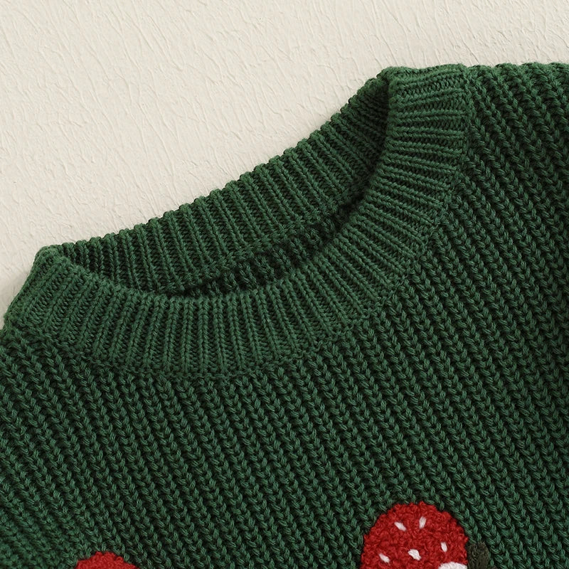 Childrens' Embroidered Mushroom Sweater