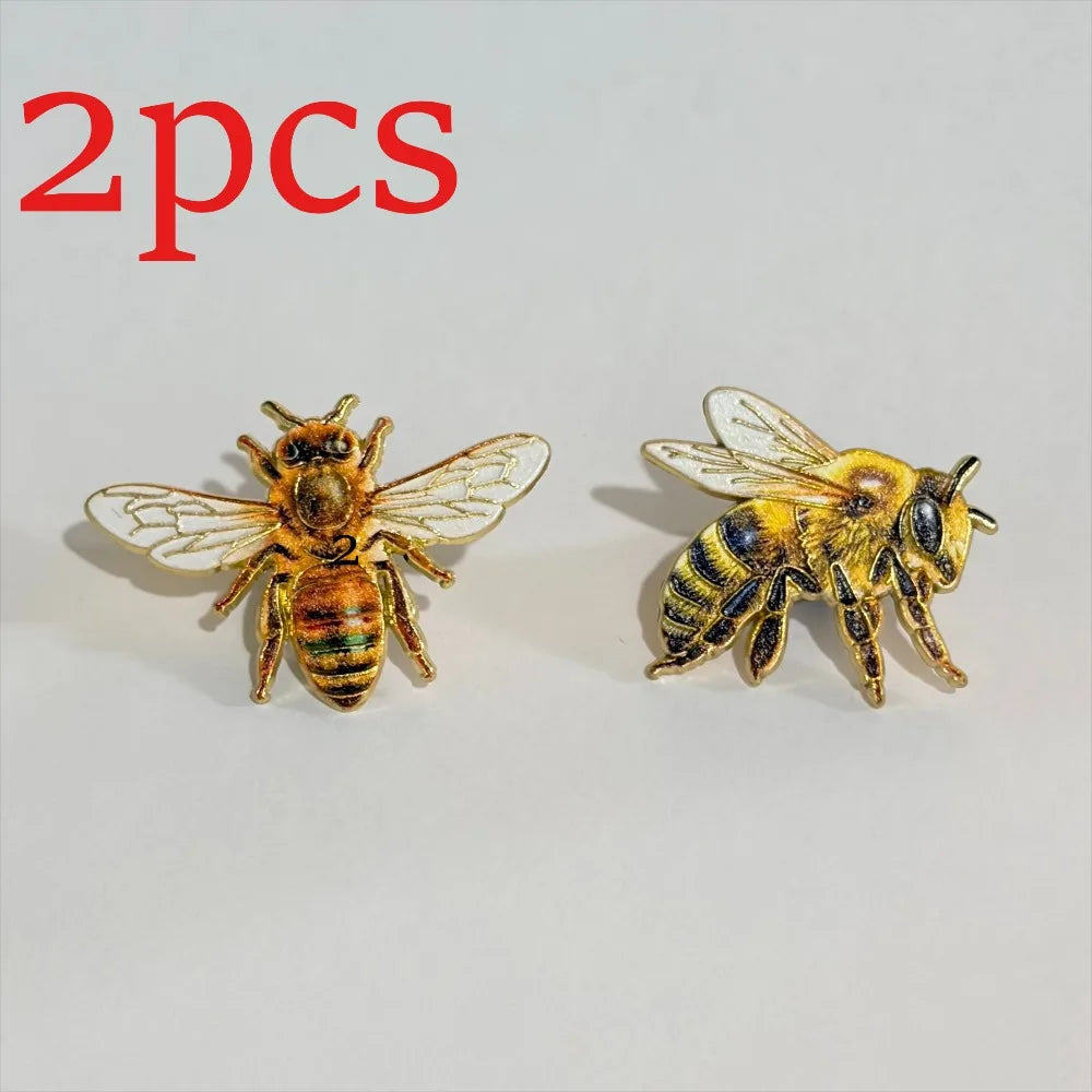Enamel Bee Brooch Insect Lapel Pins