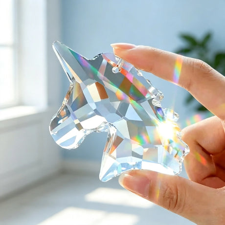 1PC Crystal Unicorn Sun Catcher Hanging Prism Window Home Decor