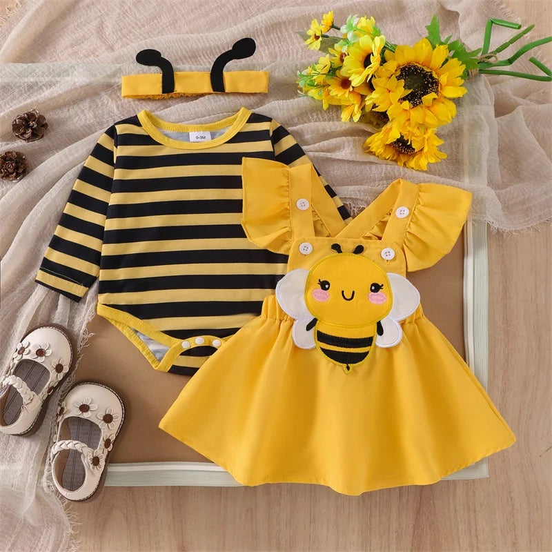 Ladybug and Bumble Bee Baby Girl Outfits