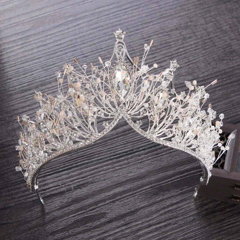 Bridal Jewellery Set - Crown, Earrings & Necklace.