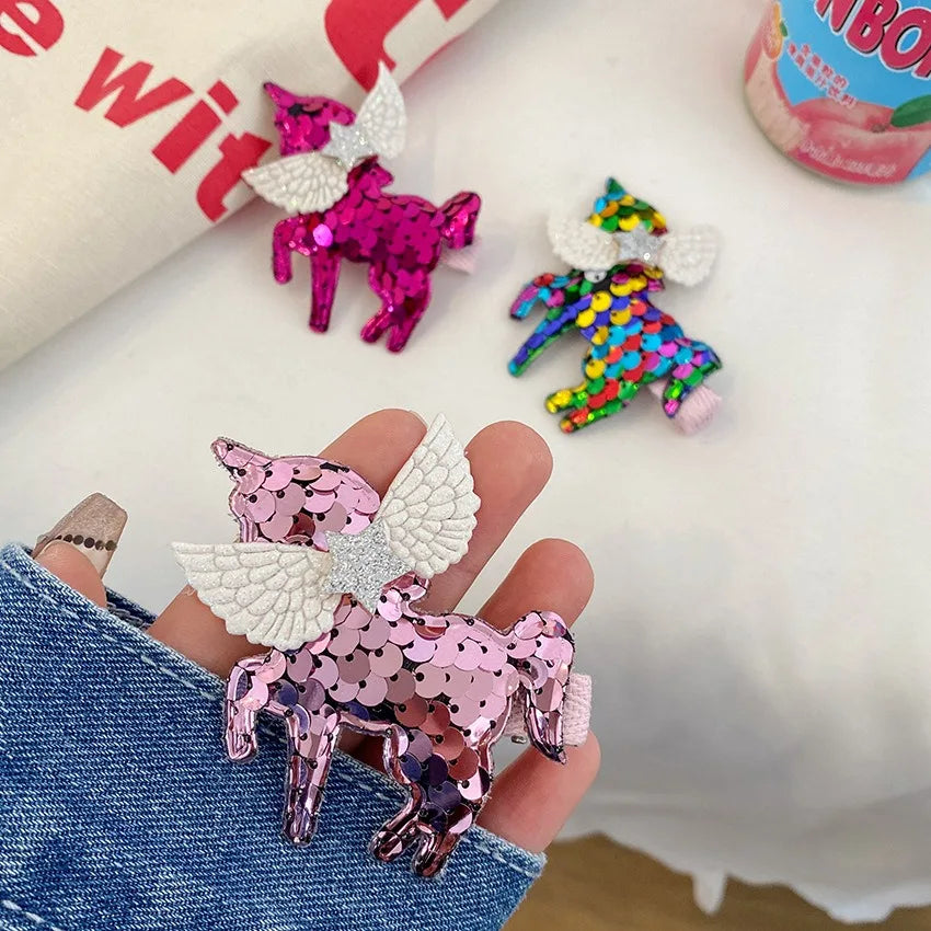 Unicorn Barrettes Hairpins Children Girls Kids Hair Clips