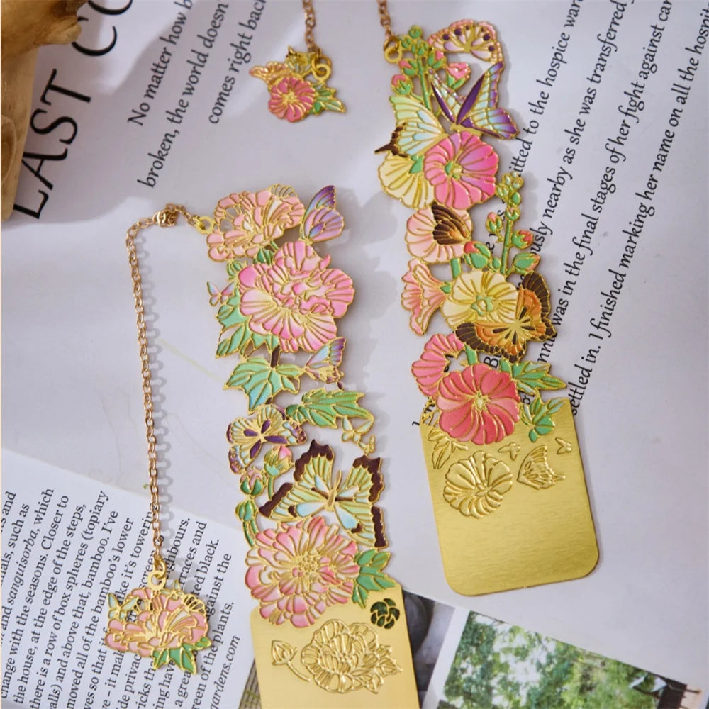 Metal Flower Bookmarks