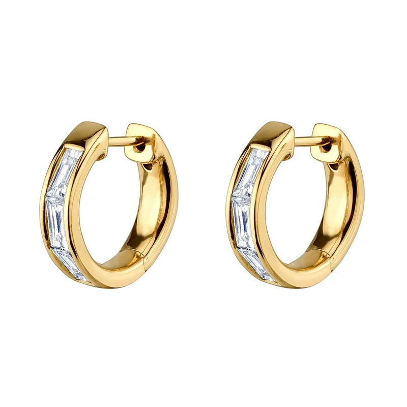 Colourful Zircon Gold Stud Earrings Mix'n'Match