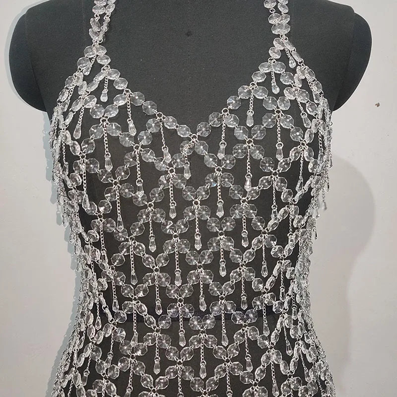 Crystal Body Chain Dress Maternity Photoshoot Body Jewellery