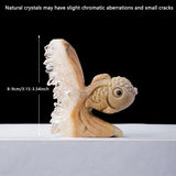 1pc Natural Healing Crystal Stone Clear Quartz Cluster Small Goldfish Animal Figurines Home Decoration