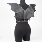 Bat Wings Harness Faux Leather Waist Belt Chest Harness