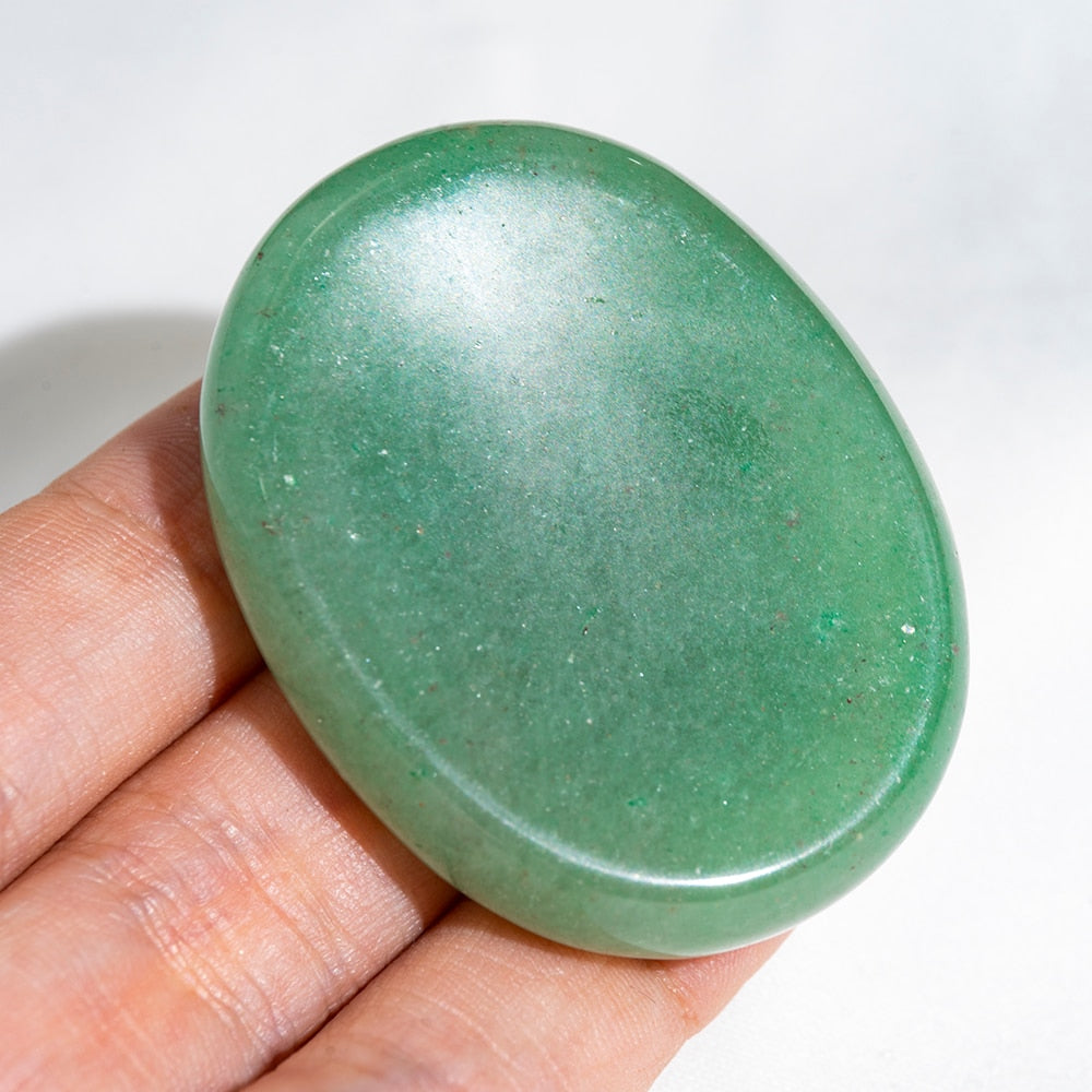 Thumb Pad Worry Stones Crystal Healing Seven Chakra Stones