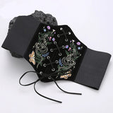 Woodland Velvet Embroidered Waist Belt Ren Fair Wear