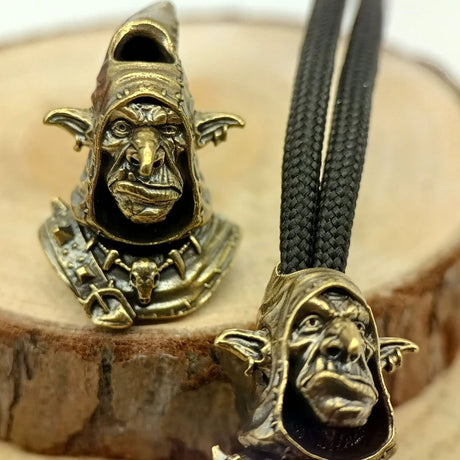 Goblin Brass Knife Paracord Bead Dreadlock Beard Bead