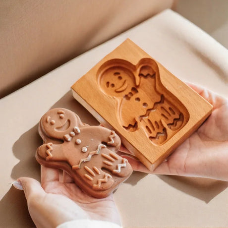 Norwegian Christmas Wooden Cookie Moulds Gingerbread Cookies Mould Press Bakery Baking Tools