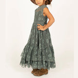 Girls Maxi Lace Chiffon Photoshoot Dresses For 3-15 Years