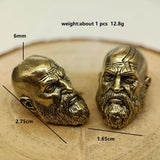 Spartan Warrior Brass Paracord Lanyard Bead Charms Dreadlock Beard Bead