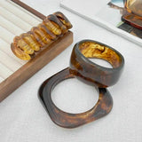 3 Styles Resin Acrylic Bangles Wide Bracelets