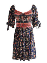 Anahita Bohemian Floral Shirred Dress