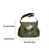 Yellowstone Print Canvas Shoulder Bag Crossbody Messenger Bag