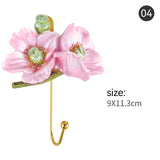 Handpainted Resin Flowers Hooks Rose Lotus Peach Blossom Hydrangea plus more