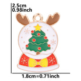 5pcs Christmas Charm Enamel Apple Socks Bell DIY Pendant Charms For Jewelry Making Keychain Earrings Bulk Handmade Material Gift