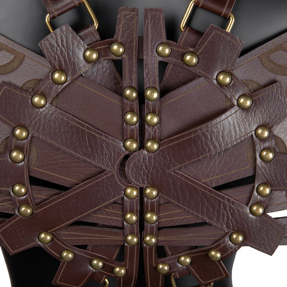 Steampunk Winged Shoulder Armour Leather Bracers Cosplay Costumes