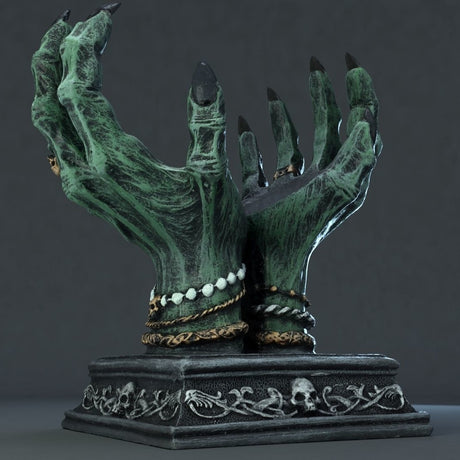 Crystal Ball Holder Resin Witch Hands Figurine Home Decor
