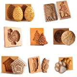 Wooden Cookie Moulds Baking Tools Christmas Easter