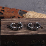 Chain Stainless Steel Huggie Hoop Earrings for Men with Wooden Box