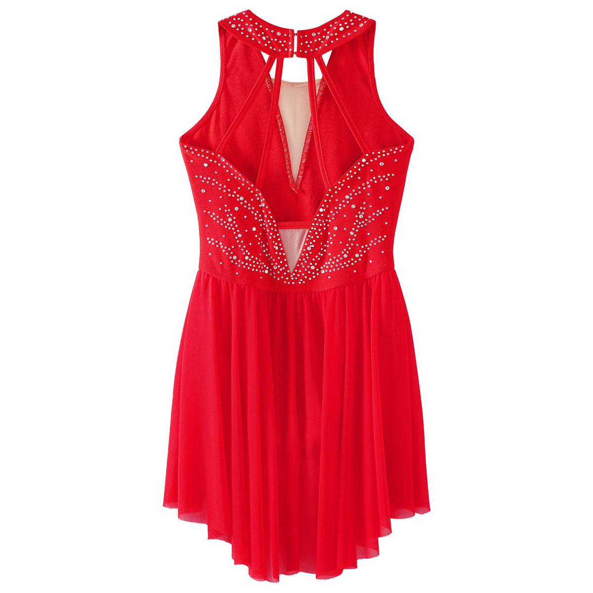 Girls Rhinestone Modern Contemporary Dance Ballet Dress Leotard Costume