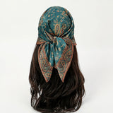 Paisley Print Scarf Square Bandana Neckerchief Hair Ribbon Headband Hair Accessories