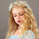 Girls Pearl Flower Wreath Floral Garland Head Hoop