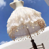 Lunar Star Lolita Petticoat Adjustable Fish Bone Carmen Skirt