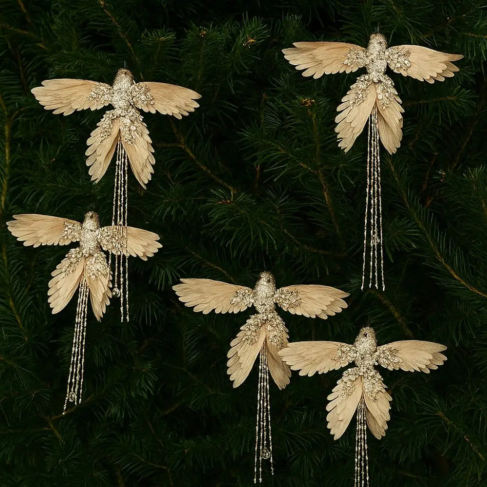 39cm Hummingbird Decoration Glitter Christmas Bird Handmade Xmas Ornaments