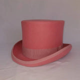 100% Wool Flat Top Hats Solid Colours Wide Ribbon Magician Performance Hat
