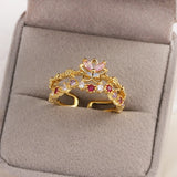 Sweet and Dainty Colourful Zircon Rings Gift Idea