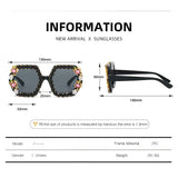 Gilly's Rhinestone Sparkling Square Frame Sunglasses Funglasses