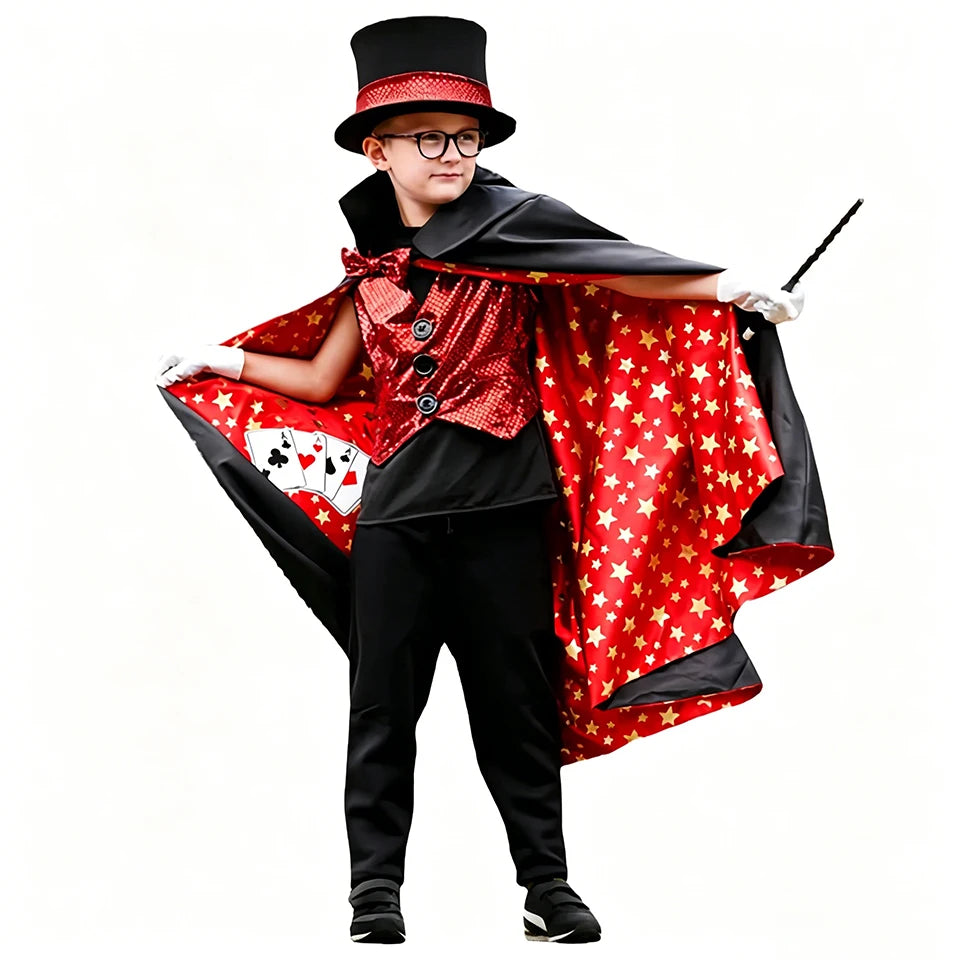 Amazing Magician Children's Book Week Costumes Sets Stage Performance Halloween Cosplay