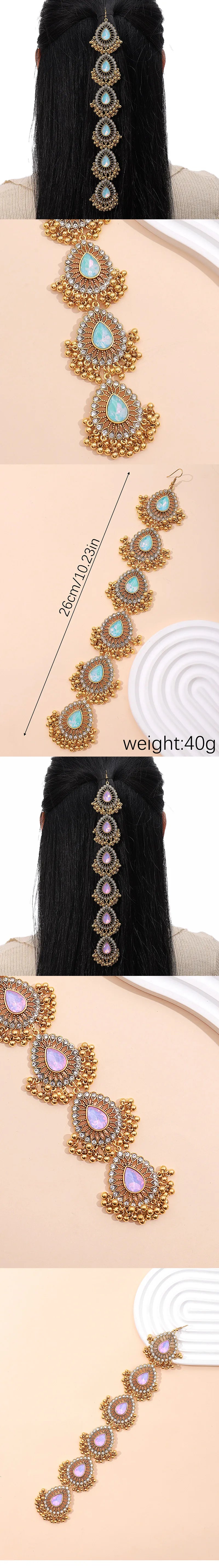 Tear Drops Metal Tassel Hair Chain