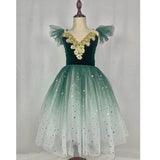 Fae Ballerina Aurora's Long Ballet Dance Dress Children Women