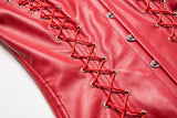 Vampira Draven's Lace-Up Steel Boned PU Corset